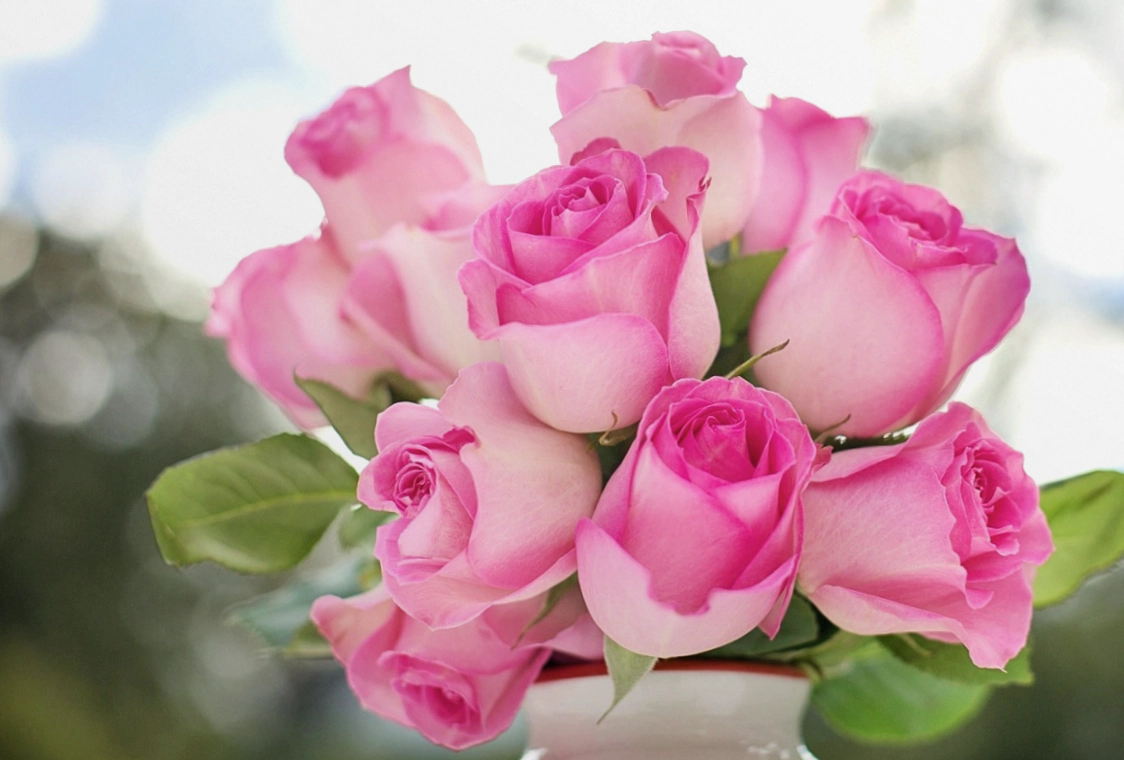Delivery van loaded with boxed bouquets